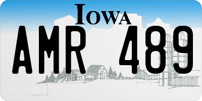 IA license plate AMR489