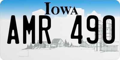 IA license plate AMR490
