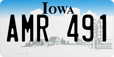 IA license plate AMR491
