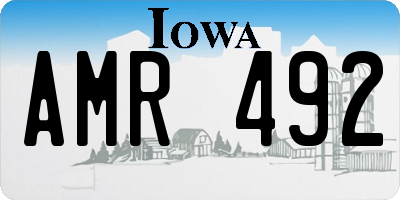 IA license plate AMR492
