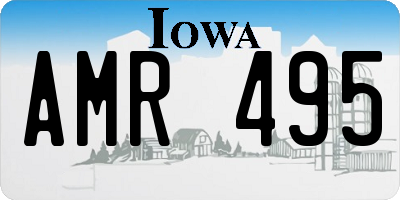 IA license plate AMR495