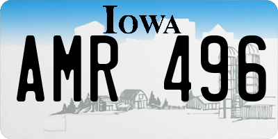 IA license plate AMR496