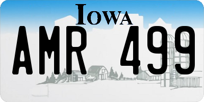 IA license plate AMR499