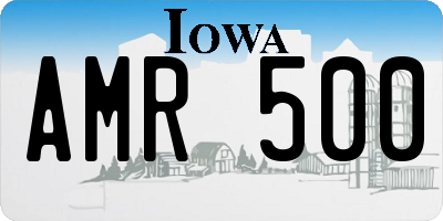 IA license plate AMR500