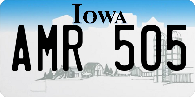 IA license plate AMR505
