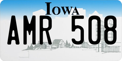 IA license plate AMR508
