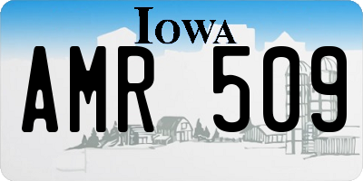 IA license plate AMR509