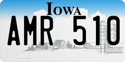 IA license plate AMR510