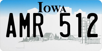 IA license plate AMR512