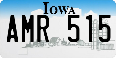 IA license plate AMR515