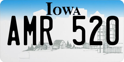 IA license plate AMR520