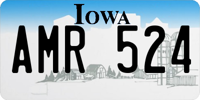 IA license plate AMR524