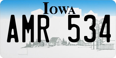 IA license plate AMR534