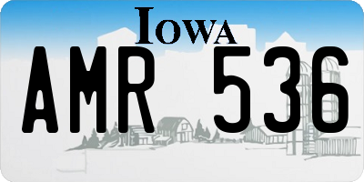 IA license plate AMR536