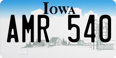 IA license plate AMR540
