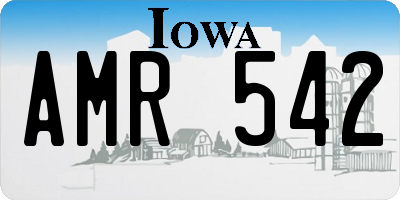 IA license plate AMR542