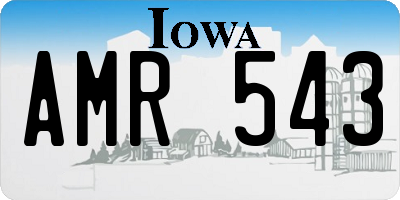 IA license plate AMR543