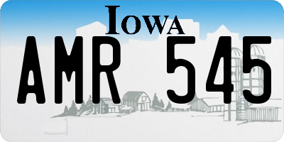 IA license plate AMR545