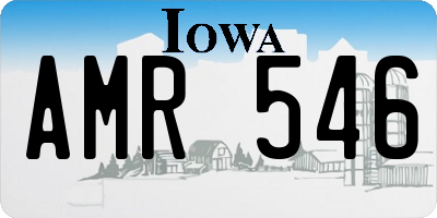 IA license plate AMR546