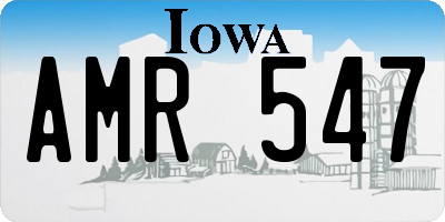 IA license plate AMR547