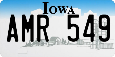 IA license plate AMR549