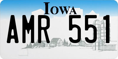 IA license plate AMR551