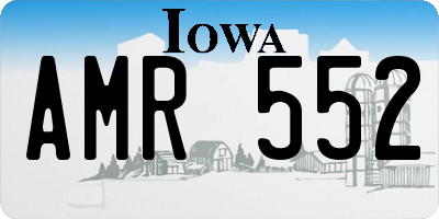 IA license plate AMR552