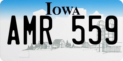 IA license plate AMR559