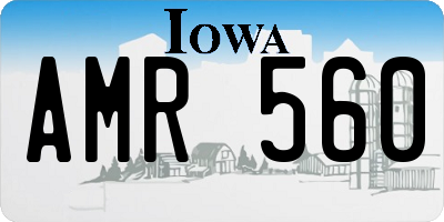 IA license plate AMR560
