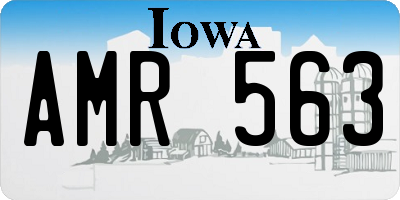 IA license plate AMR563