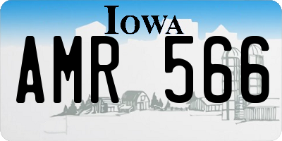 IA license plate AMR566