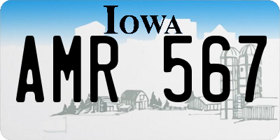 IA license plate AMR567