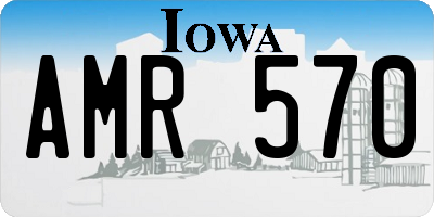 IA license plate AMR570