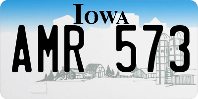 IA license plate AMR573