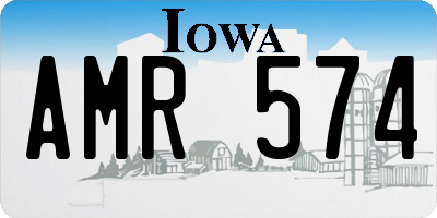 IA license plate AMR574