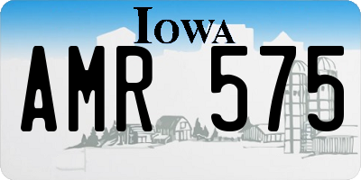 IA license plate AMR575