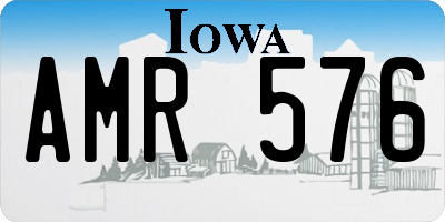 IA license plate AMR576