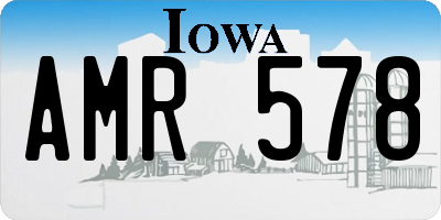 IA license plate AMR578