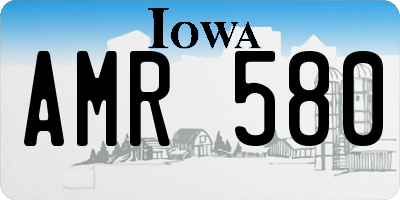 IA license plate AMR580