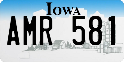 IA license plate AMR581