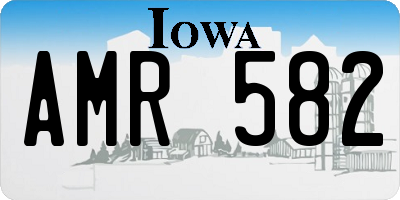 IA license plate AMR582