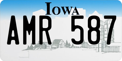 IA license plate AMR587
