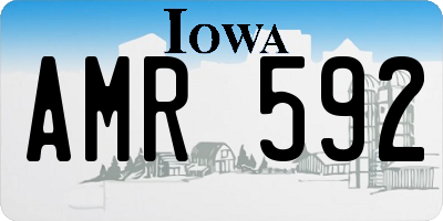 IA license plate AMR592