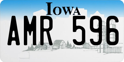 IA license plate AMR596
