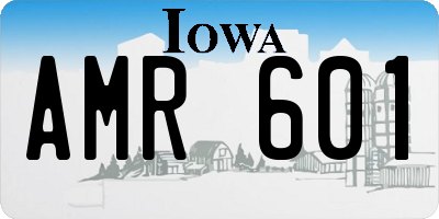IA license plate AMR601