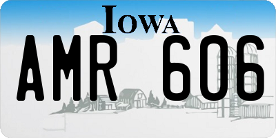 IA license plate AMR606