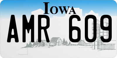 IA license plate AMR609