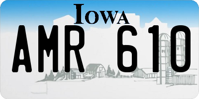 IA license plate AMR610