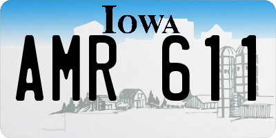 IA license plate AMR611
