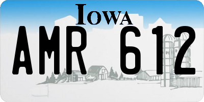IA license plate AMR612